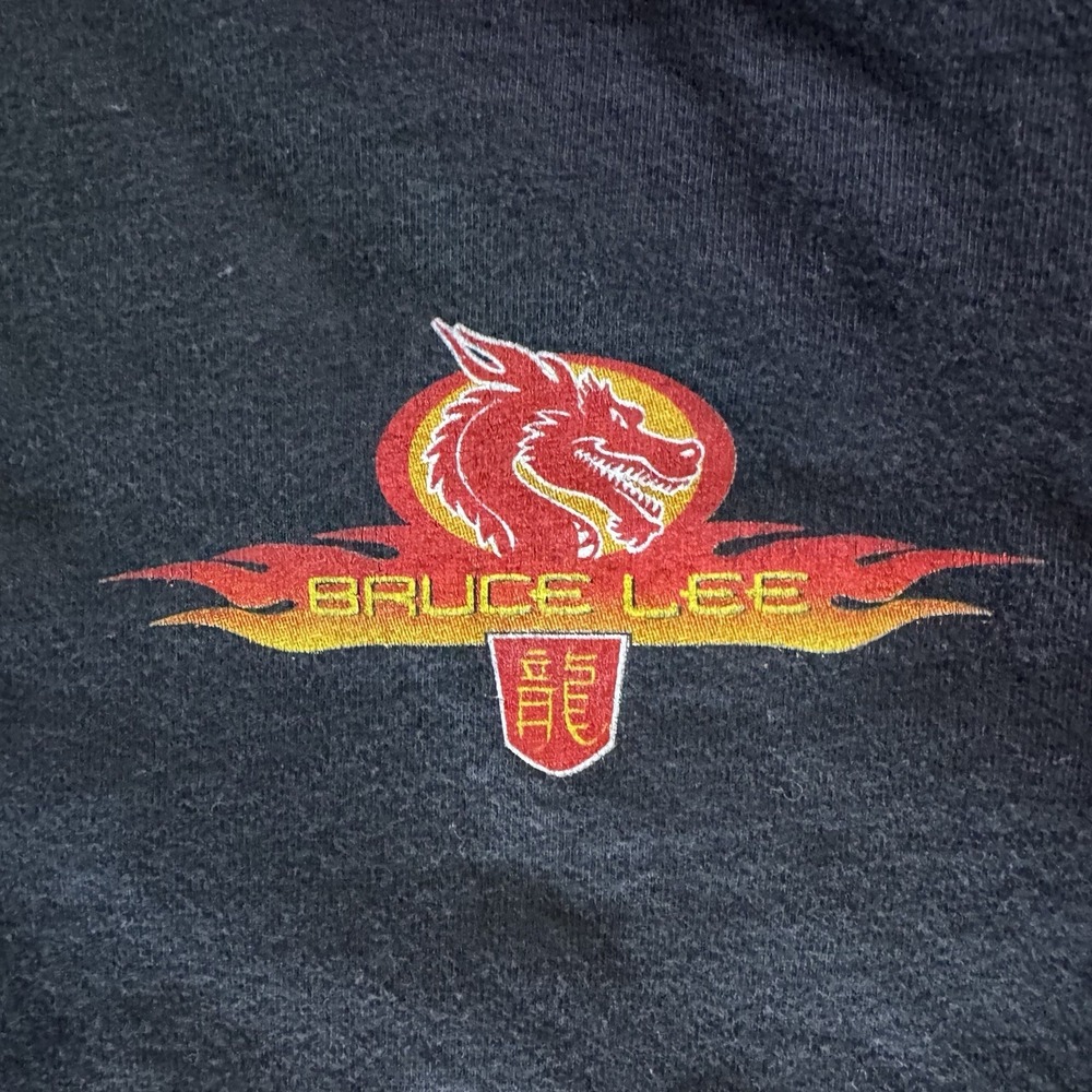 Vintage Y2K Bruce Lee Dragon Movie Promo T Shirt Size L